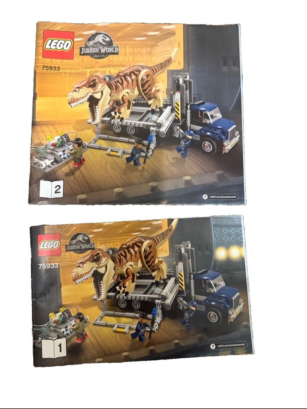 LEGO Jurassic World: T.  Rex Transport (75933) RETIRED Complete W Manuals No Box